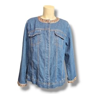 Avenue Jeans jacket with beads. 18/20